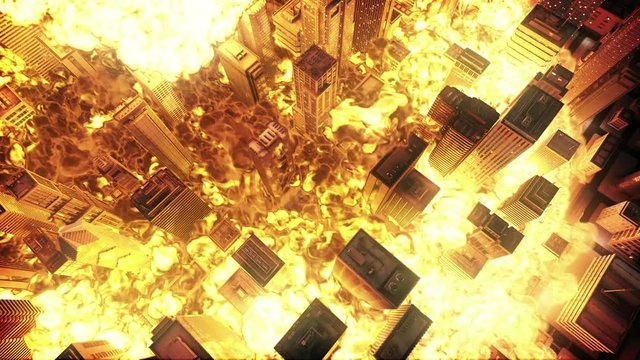 Nuclear explosion in the city
