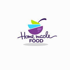 cook home  made food, colorful soup bowls for your menu, logo, emblems and symbols - 242272572