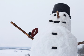 Football Eishockey Schneemann