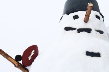 Football Eishockey Schneemann