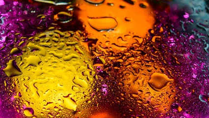 water drops on the glass