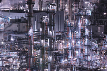 Naklejka premium 水島工場夜景