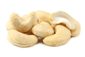 cashew isolated on white background. Nuts on white background.