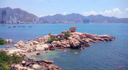 Hon Chong Promontory also known as the Stone Garden. One of the tourist attractions located near the city of Nha Trang, Vietnam 
