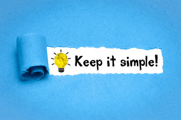 Keep it simple! 