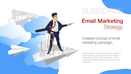 Email subscribe. Online newsletter template. E-mail marketing concept design. Online message. Newsletter promotion. Business communication technology. Inbox Electronic Communication.