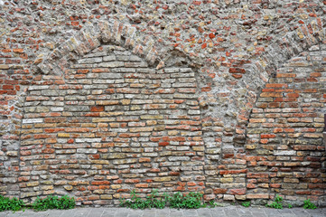 Italy, Ravenna old wall in the city center.