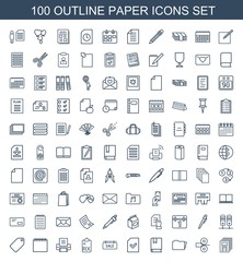 100 paper icons