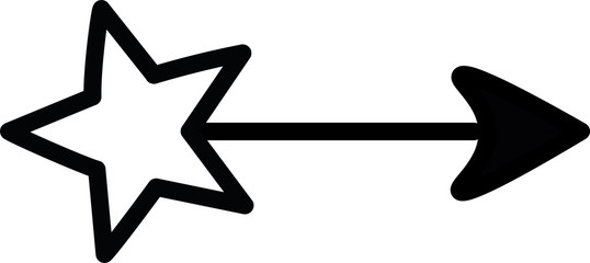 Hand drawn bow tribal doodle sketch vector	