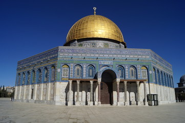 Naklejka premium Dome of the Rock on Temple Mount in Jerusalem, Israel