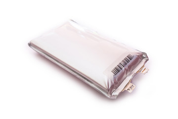 Battery that has deteriorated in white background