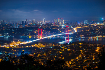 Bosphorus Bridge, Istanbul, Turkey.