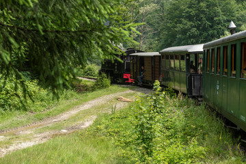 July 4, 2018 - Mocanita Steam Train in Vaser Valley, Bucovina, Romania