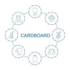 8 cardboard icons