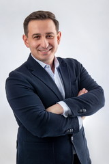 Fototapeta premium Portrait of a handsome business man smiling