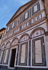 Fototapeta na wymiar Facade of he church of Sant'Andrea, Empoli, Tuscany, Italy