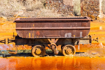 Remains of the old mines of Riotinto in Huelva (Spain)
