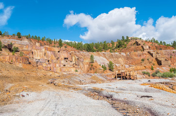 Remains of the old mines of Riotinto in Huelva (Spain)
