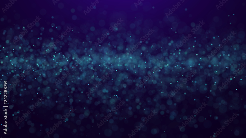 Poster dust particles. abstract background of particles. 3d rendering. dots background. futuristic digital 