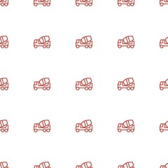 concrete mixer icon pattern seamless white background