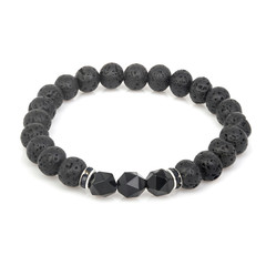 Fashion stone bracelet isolated on white