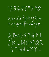 Obraz premium 벡터 문자 / 손으로 쓴 글씨체