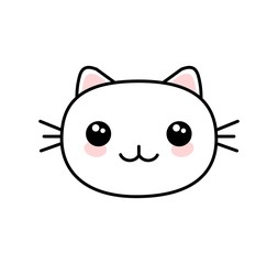 Kawaii style cute cat vector