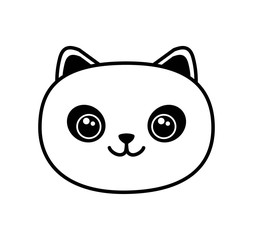 Cute Kawaii style panda vector