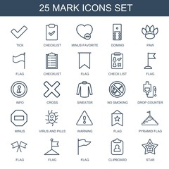 25 mark icons