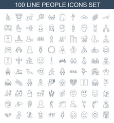 Fototapeta na wymiar 100 people icons