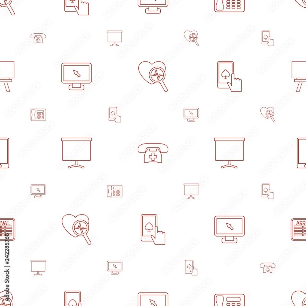 Poster display icons pattern seamless white background