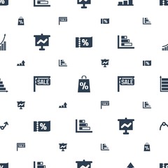 sales icons pattern seamless white background