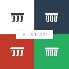 filter icon white background