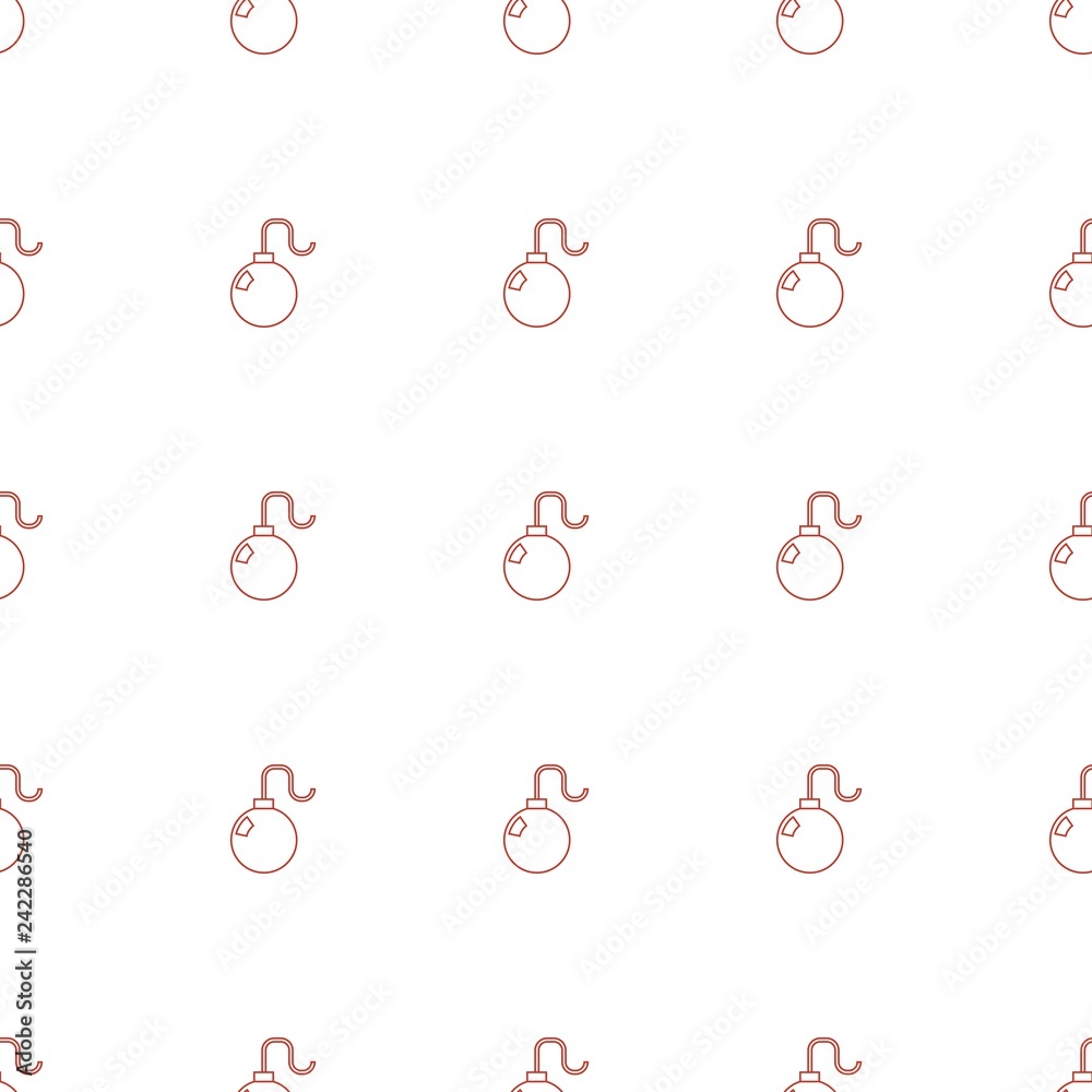 Poster bomb icon pattern seamless white background