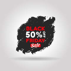 Special Black Friday Colored tag. This is the concept of the price list for discounts, of an advertising campaign, advertising marketing sales, a 50 % discount, a unique offer. Vector illustration.