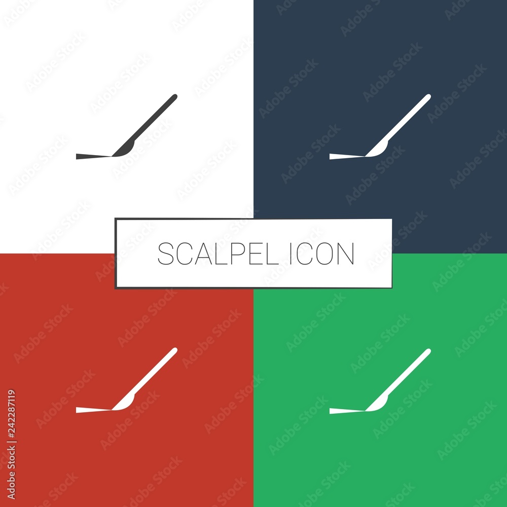 Sticker scalpel icon white background