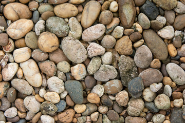 Pebble stones texture and background