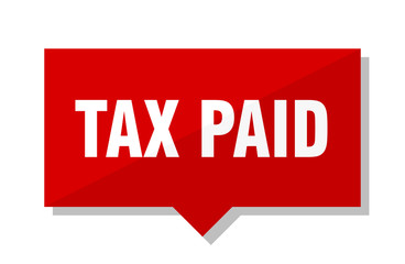 tax paid red tag