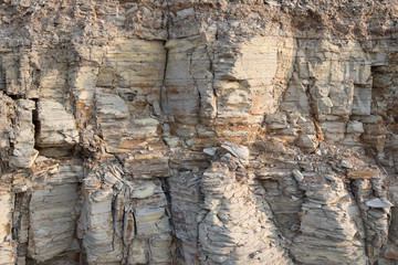 Background, texture of rock, coquina. Break rocks from the shell rock. Texture, background of shell rock.