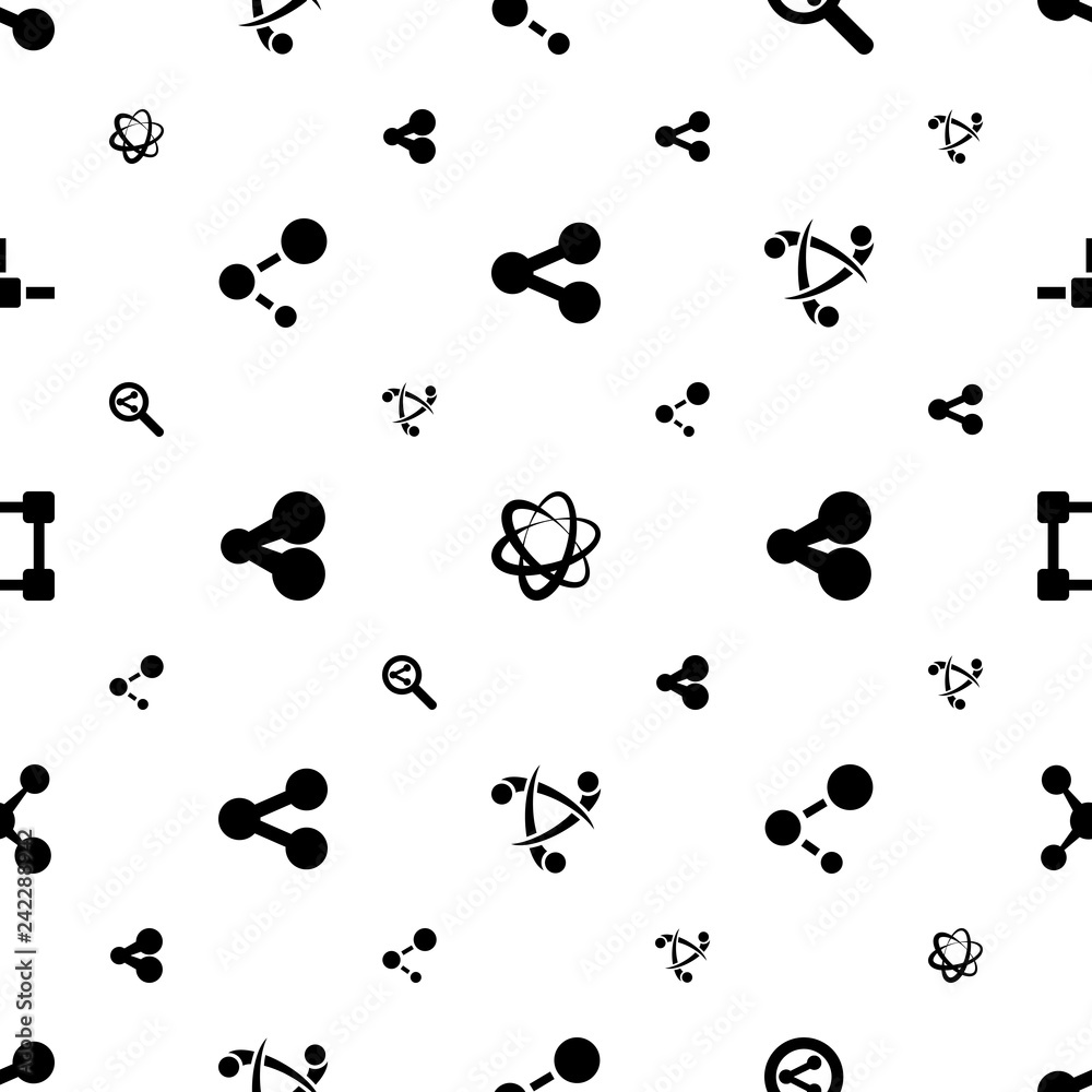 Poster share icons pattern seamless white background