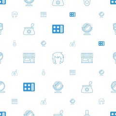 makeup icons pattern seamless white background