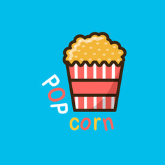 Popcorn box logotype