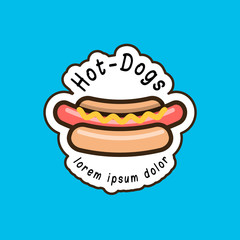 Hot dog logotype template
