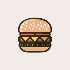 Burger sandwich icon