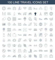 100 travel icons