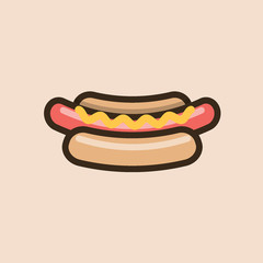 Hot dog sandwich icon
