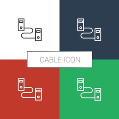 cable icon white background