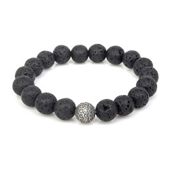 Fashion stone bracelet isolated on white