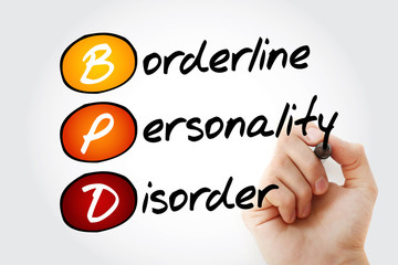 BPD - Borderline Personality Disorder, acronym health concept background.