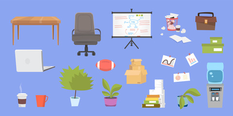 Clipart collection with office furniture